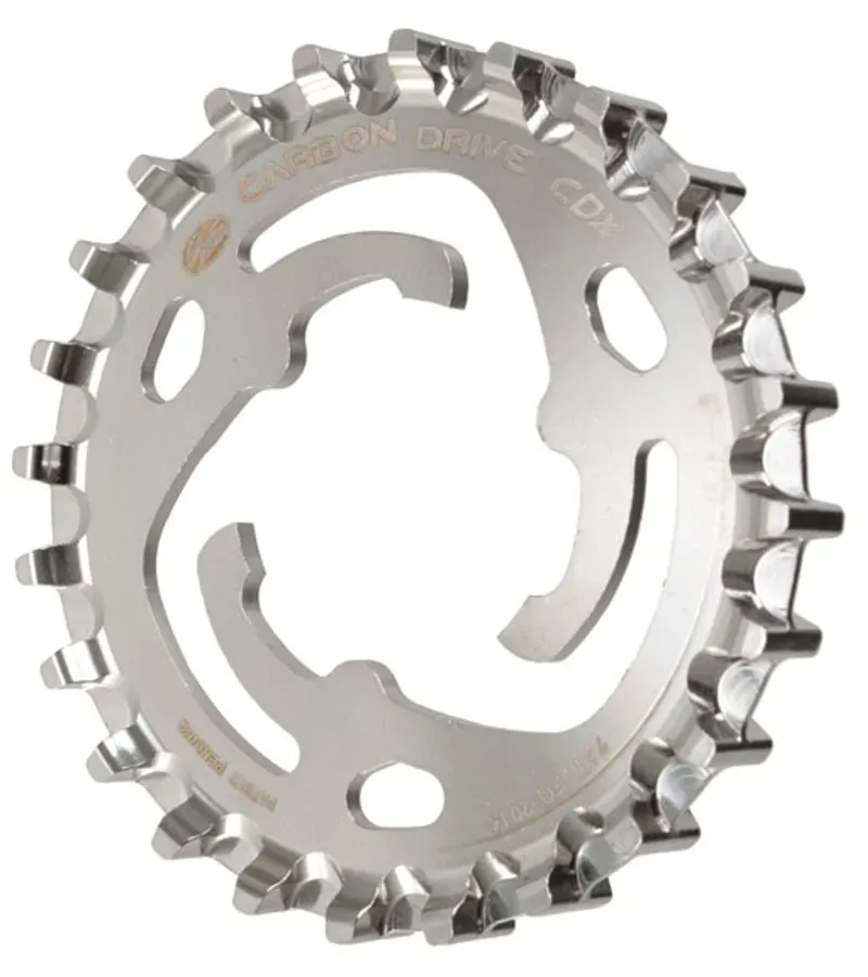 Gates Carbon Drive Belt Drive CDX 24-tooth 3-lobe SureFit Rear Cog in Silver
