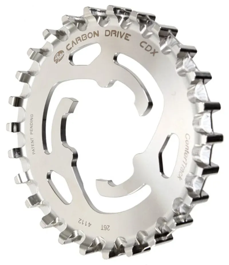 Gates Carbon Drive Belt Drive CDX 26-tooth 3-lobe SureFit Rear Cog in Silver
