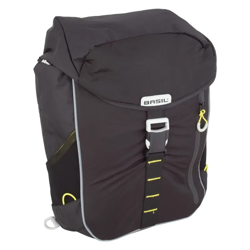 Basil Miles Daypack Hook-On Pannier Bag in Black/Green