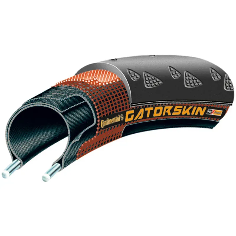 Continental Gatorskin Tire - 27 X 1-1/4 Clincher Wire Black PolyX Breaker Black 27 x 1-1/4