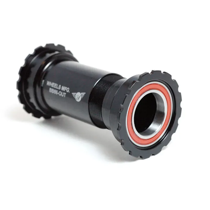 Wheels Manufacturing Thread Together BB86/92 Shimano Bottom Bracket With Angular Contact Bearings Black Threaded Cups